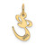 14K Small Fancy Script Letter E Initial Charm