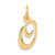 14K Small Fancy Script Letter O Initial Charm