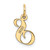 14K Small Fancy Script Letter S Initial Charm