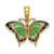 14K Small Green Enameled Butterfly Charm