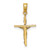 14K Small Polished Crucifix Charm