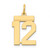 14k Small Polished Number 12 Charm - LS-2790FC5A-3829