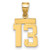 14k Small Polished Number 13 Charm - SP-82605B23-5017