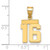 14k Small Polished Number 16 Charm