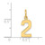 14k Small Polished Number 2 Charm - SP-B3CEA01B-7585