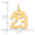 14k Small Polished Number 23 Charm - LS-5128D3F6-4394