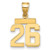14k Small Polished Number 26 Charm - SP-7D2B21CA-1106