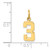 14k Small Polished Number 3 Charm - SP-E5926D7E-1560