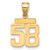 14k Small Polished Number 58 Charm - SP-FA222DE6-6879