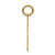 14k Small Satin Number 16 Charm