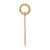 14k Small Satin Number 24 Charm