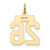 14k Small Satin Number 26 Charm