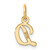 14K Small Script Letter D Initial Charm - YC-3DC551F7-7124