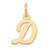 14k Small Script Letter D Initial Charm - YC-9867E396-8010