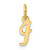 14K Small Script Letter I Initial Charm - YC-760AAA09-1993