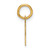 14K Small Script Letter I Initial Charm - YC-760AAA09-1993