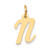 14k Small Script Letter N Initial Charm - YC-5A6F3701-4492