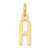 14k Small Slanted Block Letter H Initial Charm