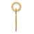 14k Small Slanted Block Letter O Initial Charm