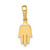 14K Small Solid Hamsa Pendant