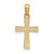 14K Small Textured Cross Charm