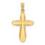 14K Solid Beaded Cross Charm