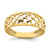 14K Solid D/C Woven Pattern Dome Ring