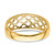 14K Solid D/C Woven Pattern Dome Ring