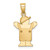 14k Solid Engravable Boy in Overalls with Hat on Left Charm - XK-D54A85A0-5511