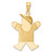 14k Solid Engravable Boy with Hat on Right Charm - XK-4C6403D5-9607