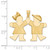 14k Solid Engravable Girl on Left and Boy on Right Charm