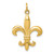 14k Solid Fleur de Lis 3-D Charm