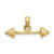 14K Solid Polished 3-D Dumbbell Charm