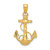14k Solid Polished Anchor Pendant - C2-3F5446C8-3327
