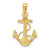 14k Solid Polished Anchor Pendant - C2-3F5446C8-3327