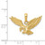 14k Solid Polished Eagle Landing Pendant