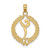 14k Solid Polished Framed Gymnast Charm