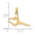 14k Solid Polished Gymnast Charm - D1-F4E84E94-9892