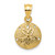 14k Solid Polished Laser-Cut Sand Dollar Pendant - D1-632F0188-3113