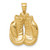 14k Solid Polished Open-Backed Boxing Gloves Pendant - C2-1BC714A6-5151