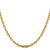 14K  26 inch 3.7mm Semi-Solid Diamond-cut Open Link Cable with Lobster Clasp Chain