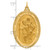 14K Solid Polished/Satin Beaded Edge St. Christopher Medal