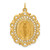 14k Solid Polished/Satin Fancy Pierced Oval Miraculous Medal - XR-A4DAF0B0-6349