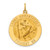 14k Solid Polished/Satin Large Round St. Christopher Medal