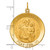 14k Solid Polished/Satin Large Round St. Joseph Medal