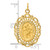 14k Solid Polished/Satin Medium Fancy Pierced Oval St. Christopher Medal