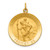14k Solid Polished/Satin Medium Round St. Christopher Medal - XR-134886C5-4444