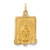 14K Solid Polished/Satin Rectangle Framed Miraculous Medal