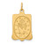 14K Solid Polished/Satin Rectangle Framed Miraculous Medal