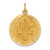 14k Solid Polished/Satin Round Reversible St. Benedict Medal